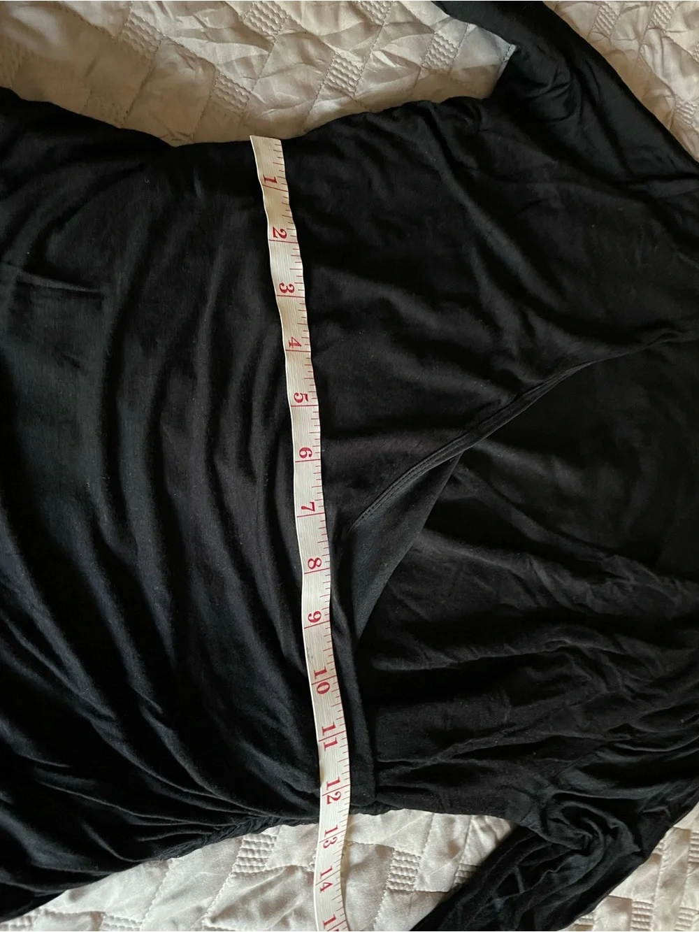 H&M Black Long-Sleeve Ruched Wrap Dress